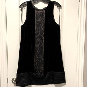 Black velvet BCBGmaxazria dress